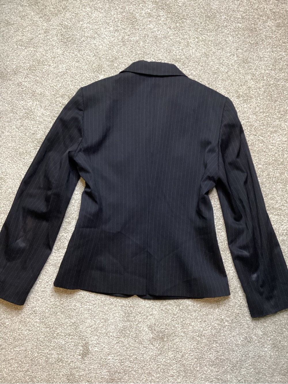 Hugo Boss Women’s Pinstriped Blazer Jacket Coat Black 6 Small - Picture 7 of 11